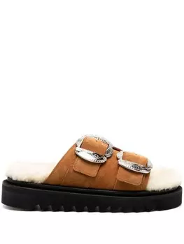 Toga Pulla сандалии с пряжками, коричневый