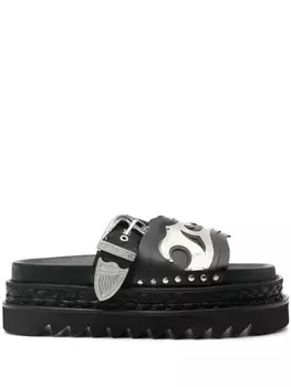 Toga Pulla сандалии с заклепками, черный