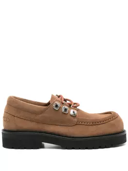 Toga Virilis туфли дерби с заклепками, коричневый