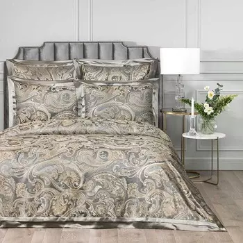 Togas House of Textiles Lorenzo Шелковый пододеяльник, Queen, зеленый