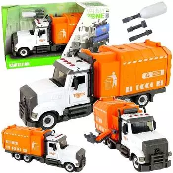 Токарный грузовик Мусоровоз В разобранном виде Авто свет и звук Qulki