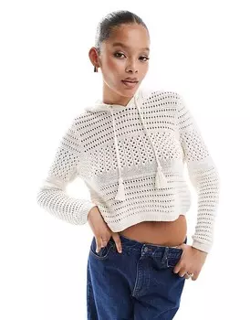 ТОЛЬКО вязаное худи цвета экрю