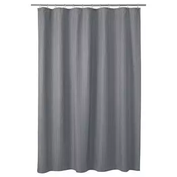 TOLFSEN ТОЛЬФСЕН Штора для ванной, темно-серый/сатин полоска, 180x200 см IKEA
