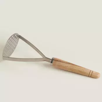 Толкушка для приготовления пюре Zara Home Steel And Acacia Wood, стальной