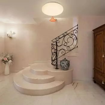 TolleTour 12W Светодиодный потолочный светильник с датчиком движения Светодиодная панель для кухни, белый