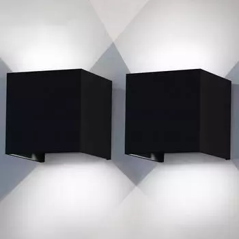 TolleTour светодиодный настенный светильник IP65, светильник для прихожей, регулируемый угол, уличный настенный светильник, потолочный светильник, 12 Вт, черный, холодный белый, 4X