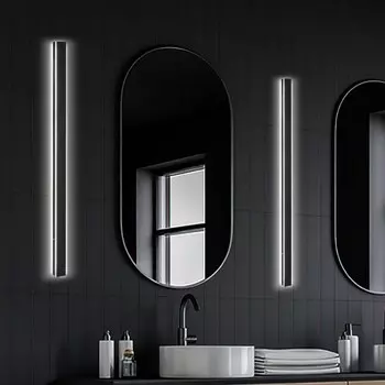 TolleTour светодиодный настенный светильник Ультратонкий светильник для прихожей настенный светильник для внутреннего использования в зонах приема на открытом воздухе 80 см 18 Вт холодный белый, черный