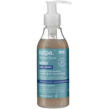 Topa Dermo Face Sebio max effect, шипучий гель-пилинг с камфорой для умывания лица, 195 мл
