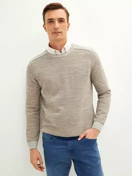 Толстая мужская толстовка с круглым вырезом и длинными рукавами LCWAIKIKI Classic