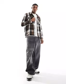 Толстая начесаная рубашка в ржавую клетку Threadbare