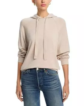 Толстая толстовка из французского трикотажа с завязками Majestic Filatures, коричневый/бежевый