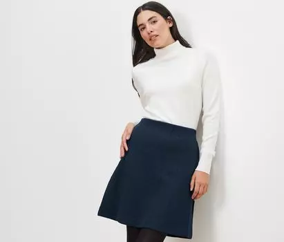 Толстая юбка фактурной вязки Tchibo, темно-синий