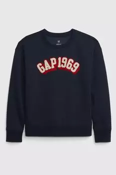 Толстовка 1969 года с круглым вырезом и логотипом Gap, синий