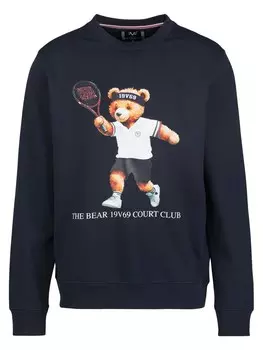 Толстовка 19V69 ITALIA Nico Tennis Teddy, темно-синий