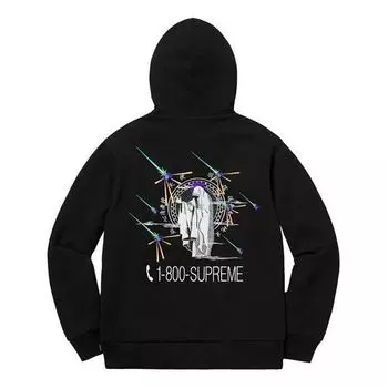 Толстовка 1-800 hooded sweatshirt 'black' Supreme, черный