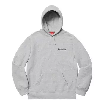 Толстовка 1-800 hooded sweatshirt 'grey' Supreme, серый