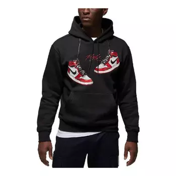 Толстовка 1 чикагская потерянная и найденная толстовка Air Jordan, черный