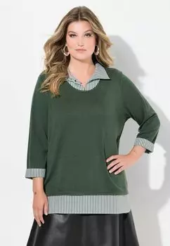 Толстовка 2-IN-1 LAGEN-LOOK 3/4-RMEL MIAMODA, серый