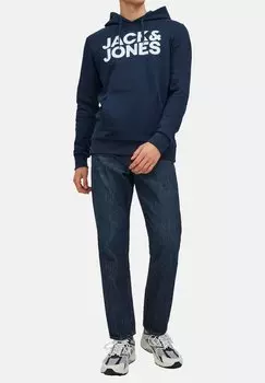 Толстовка 2ER PACK CORP con cappuccio Jack & Jones, пятнистый серый