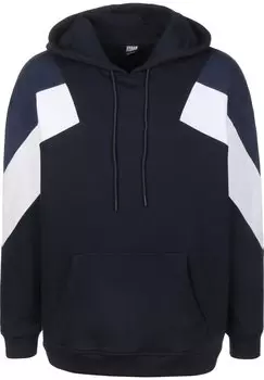 Толстовка 3-TONE HOODY OVERSIZE Urban Classics, темно-синий/белый/темно-синий