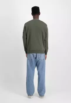 Толстовка 3D SMALL LOGO Alpha Industries, оливковый