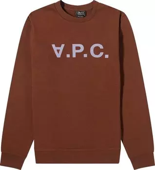 Толстовка A.P.C. Logo 'Chocolate', коричневый