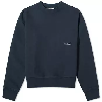 Толстовка About:Blank Box Logo Crew Sweat - End. Exclusive, цвет French Navy & Ecru