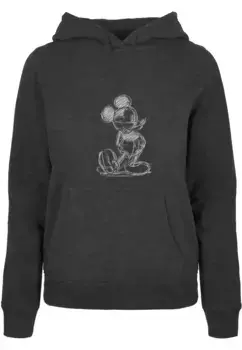 Толстовка ABSOLUTE CULT "ABSOLUTE CULT Ladies Ladies Mickey Mouse - Sketch Kick Hoody", цвет Charcoal