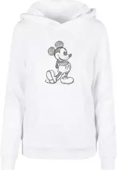 Толстовка ABSOLUTE CULT "ABSOLUTE CULT Ladies Ladies Mickey Mouse - Sketch Kick Hoody", белый