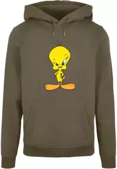 Толстовка ABSOLUTE CULT с капюшоном "ABSOLUTE CULT Men's Looney Tunes - Angry Tweety Hoody", оливковый