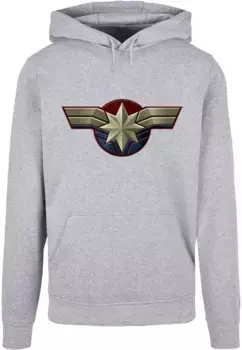 Толстовка ABSOLUTE CULT с капюшоном "ABSOLUTE CULT Men's Captain Marvel - Chest Emblem Basic Hoody", серый