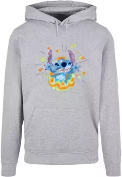 Толстовка ABSOLUTE CULT с капюшоном "ABSOLUTE CULT Мужская Lilo and Stitch - Cracking Egg Basic Hoody", серый