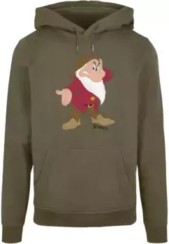 Толстовка ABSOLUTE CULT с капюшоном "ABSOLUTE CULT Men's Snow White - Grumpy Basic Hoody", оливковый
