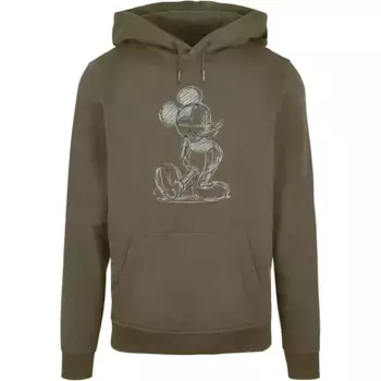 Толстовка ABSOLUTE CULT с капюшоном "ABSOLUTE CULT Men's Mickey Mouse - Sketch Kick Hoody", оливковый