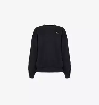 Толстовка Accolade с круглым вырезом из хлопковой смеси Alo Yoga, черный