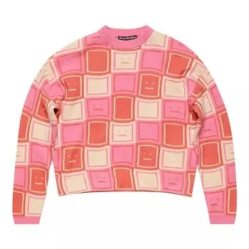 Толстовка Acne Studios Jacquard Crewneck Jumper Rusty Orange/Tango Pink, разноцветный