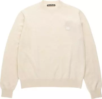 Толстовка Acne Studios Kalon Face Crew Knit 'Oatmeal Melange', кремовый
