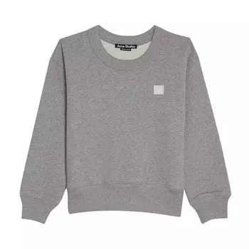 Толстовка Acne Studios Kids Crewneck Sweatshirt Light Grey Melange, серый
