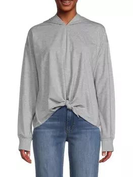 Толстовка Active с завязками спереди DKNY, цвет Pearl Grey
