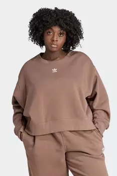 Толстовка Adicolor Essentials с круглым вырезом Adidas Originals, коричневый