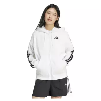 Толстовка adidas Essentials 3 Stripes Fleece full zip, белый