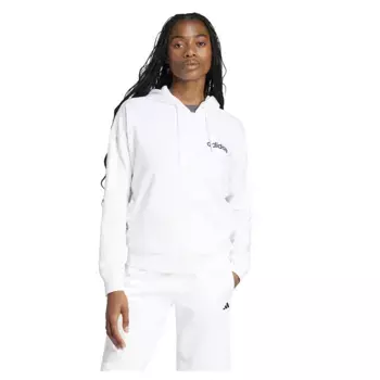 Толстовка adidas Essentials Linear French Terry full zip, белый