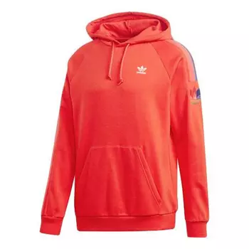 Толстовка Adidas originals 3Dtf 3 Stp Hood logo Printing raglan sleeve hooded Sports Pink Red Fluorescence, Розовый