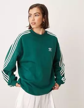 Толстовка Adidas Originals Adicolor с тремя полосками зеленого цвета
