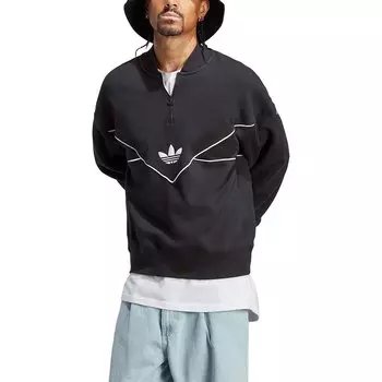 Толстовка adidas Originals Adicolor Seasonal Archive Crew Half Zip, черный