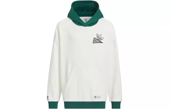 Толстовка Adidas Originals, белый/зеленый