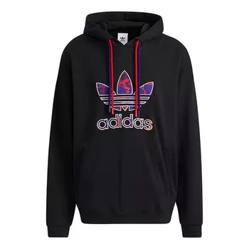 Толстовка Adidas originals Cny 2 Logo Subject Printing Drawstring Sports Black, Черный