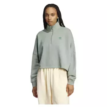 Толстовка adidas Originals Essentials Fleece half zip, зеленый