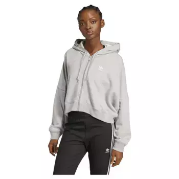 Толстовка adidas Originals Essentials Short French Terry full zip, серый