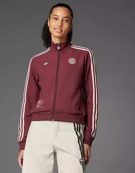 Толстовка Adidas Originals Fc bayern terrace icons в цвете shadow red